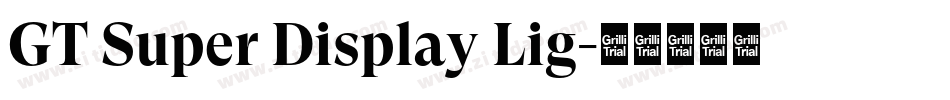 GT Super Display Lig字体转换